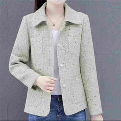 Chaqueta casual de mujer perfumada en jacquard